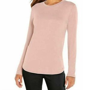NWT Banana Republic Factory Pink Timeless Tee Long Sleeve Crew Neck T-Shirt